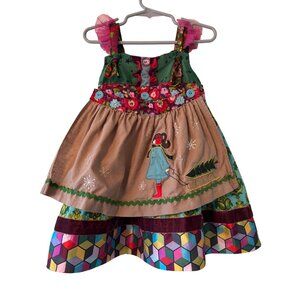 Whimsical Christmas Winter Wonderland Girls Dress By Matilda Jane